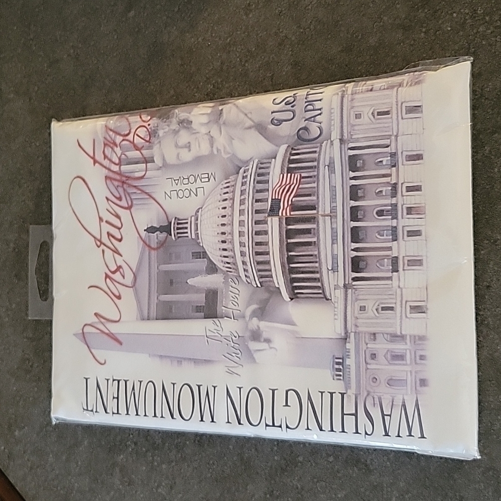 Washington, D.C., Souvenir Flour Sack Towel, 30" X 30", Vintage